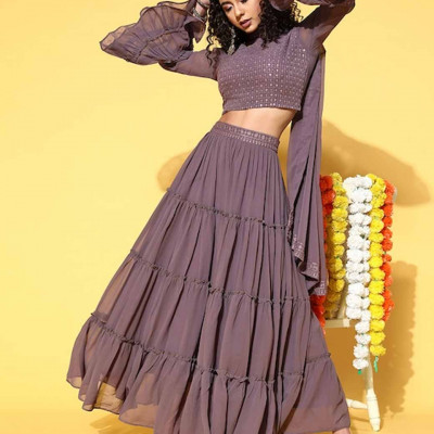 Embroidered Ready to Wear Lehenga Choli with Dupatta